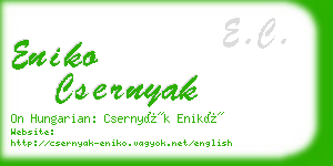 eniko csernyak business card